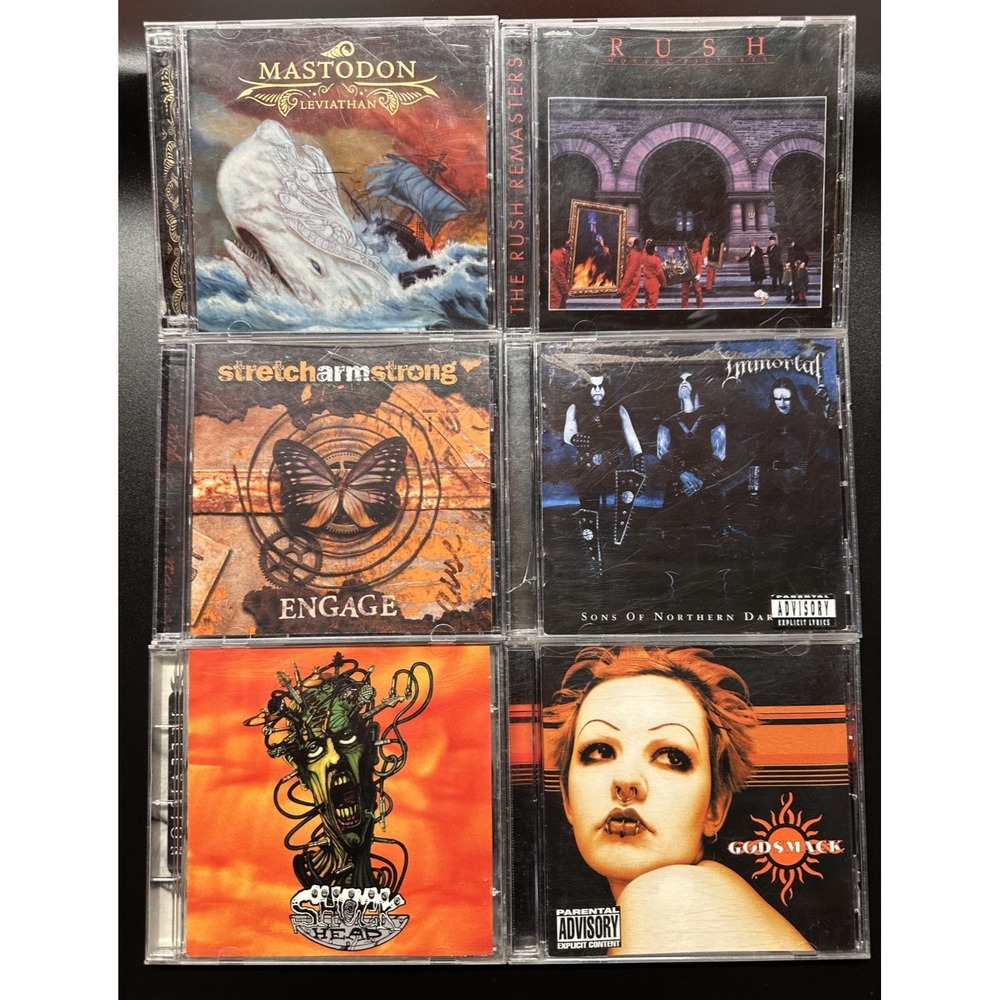 Metal & Rock CD Lot Mastodon Rush Immortal Godsmack Stretch Arm Strong